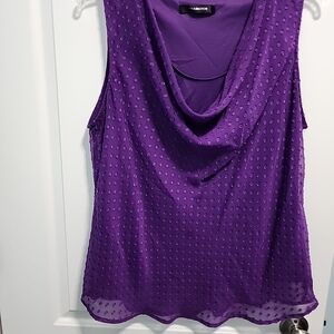 88th And Madisn Purple Draped Sleeveleas Top Sz2X